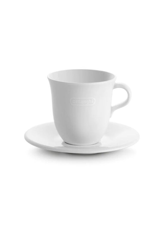 De'Longhi De’Longhi Cappuccino Cups Set of 2 – 270ml White Porcelain, Handmade, Microwave & Dishwasher Safe, Ideal for Cappuccino – DLSC309 - Image 3